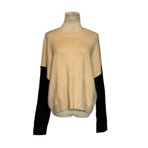 Lulus beige black long sleeves sweater size small